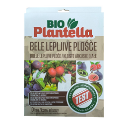 Capcane lipicioase albe Bio Plantella - set 10 placi, insecte, musca fructelor, viespi