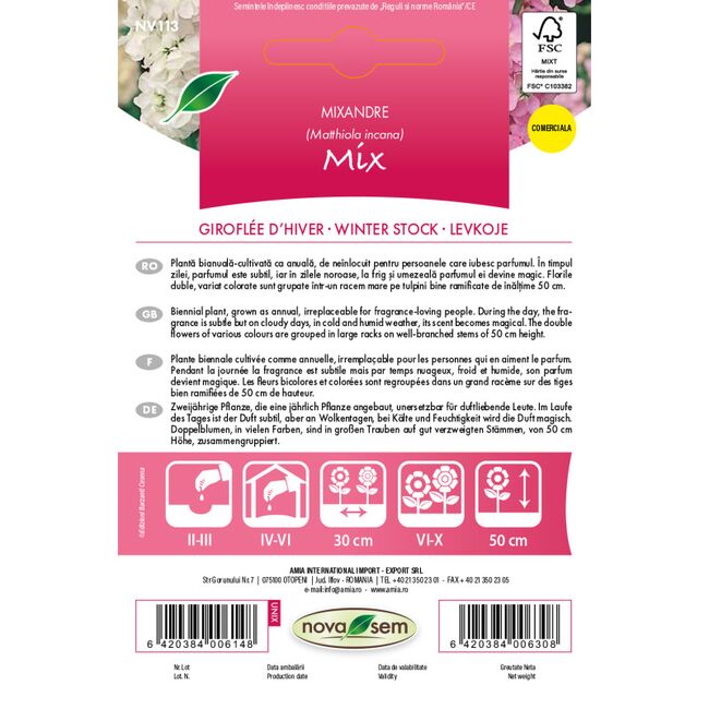 Seminte de flori Mixandre amestec simple, 0,25 grame