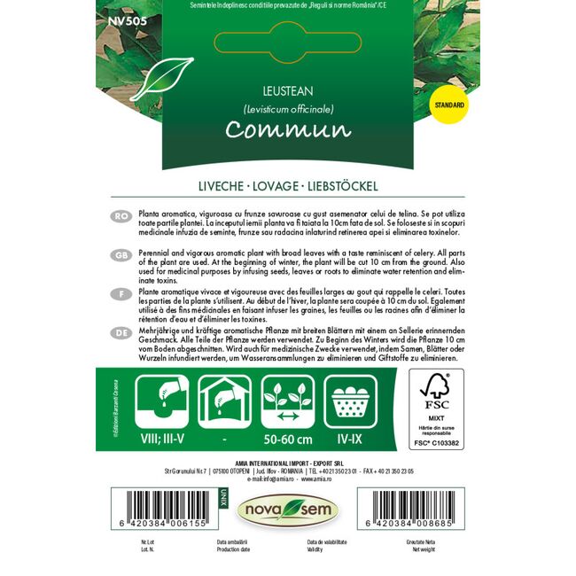 Seminte de leustean 0,3 grame