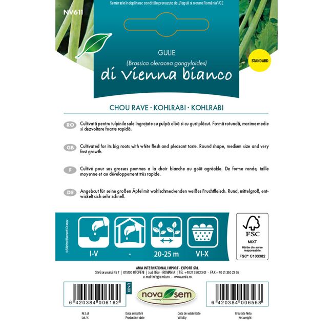 Seminte de gulie di Vienna Bianco 1 gram