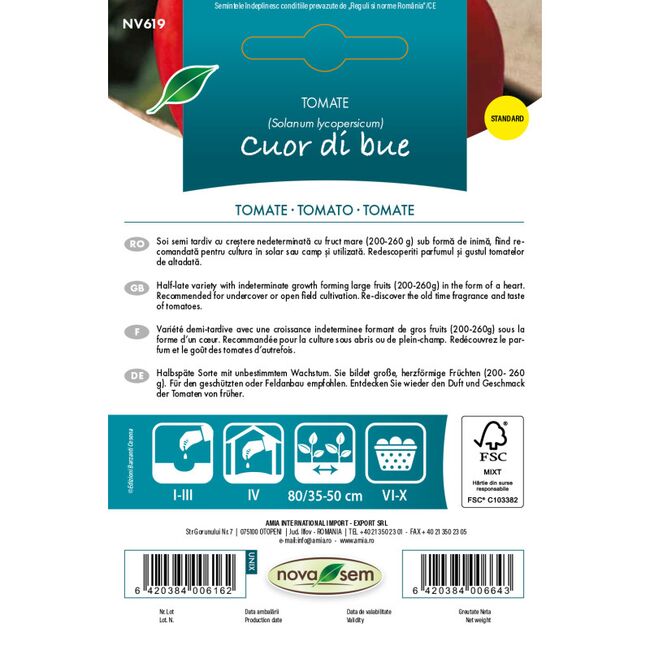 Seminte de tomate Inima de Bou 0,35 grame